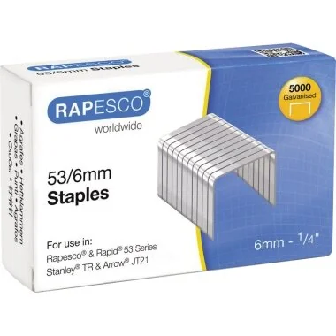 RAPESCO Heftklammern 53/6, verzinkt, 5.000 Stück (EAN: 5018505053198)