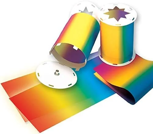 folia Regenbogen-Transparentpapierzuschnitte, 220 x 510 mm, Regenbogen-Farbverlauf (EAN: 4001868770841)
