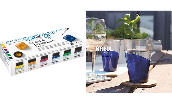 KREUL Porzellanfarbe "Glass & Porcelain", Clear-Set (EAN: 4000798119744)