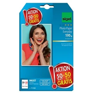 sigel InkJet-Everyday-Foto-Papier "HOT DEAL", 10 x 15 cm, weiß (EAN: 4004360849435)