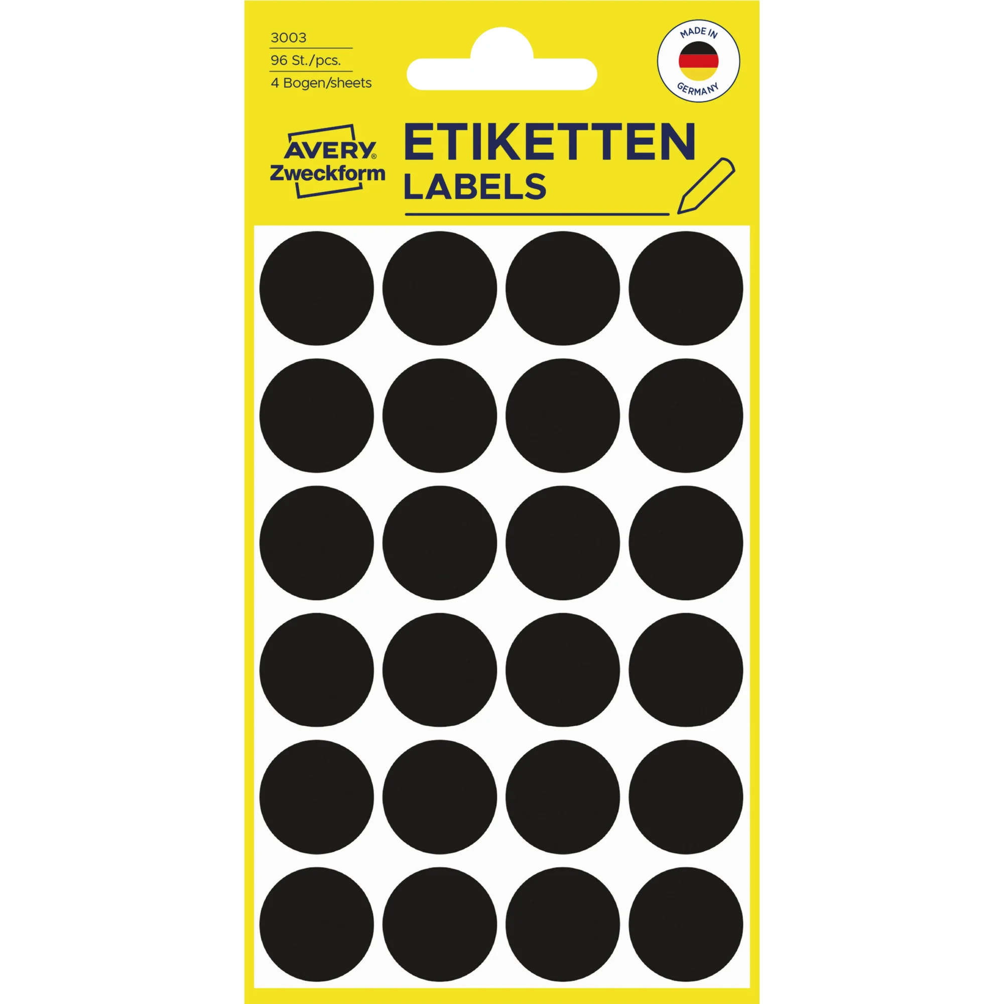 AVERY Zweckform Markierungspunkte, Durchmesser 18mm, schwarz (EAN: 4004182030035)