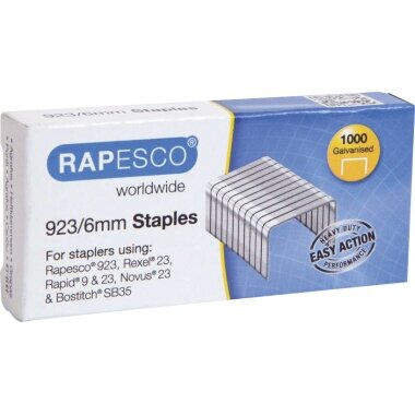 RAPESCO Heftklammern 923/6, verzinkt, 1.000 Stück (EAN: 5018505005388)