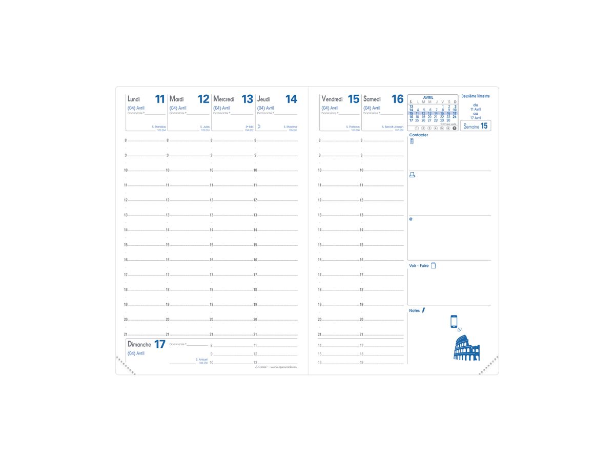 QUO VADIS Recharge pour agenda "Affaires" 2027, 100 x 150 mm (EAN: 3371010120567)