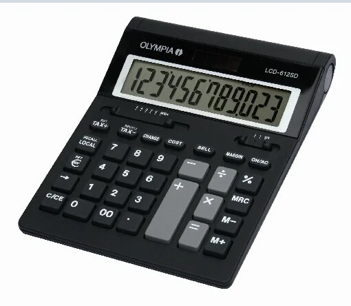 OLYMPIA Tischrechner LCD-612SD, 12-stelliges LCD-Display (EAN: 4030152941728)