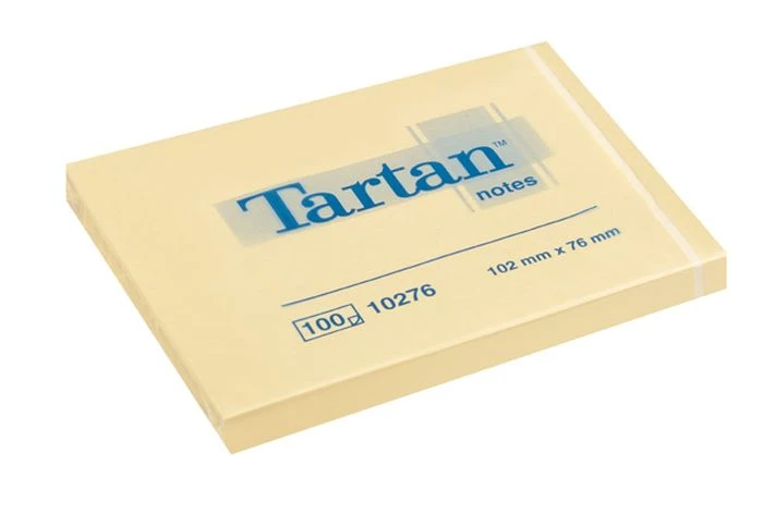Tartan Notes Haftnotizen, 127 x 76 mm, hellgelb, (EAN: 4064035083786)