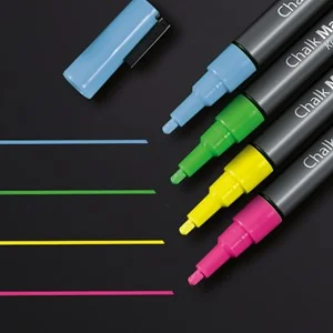 sigel Kreidemarker S, Rundspitze: 1 - 2 mm, sortiert, pink, gelb, grün, blau (EAN: 4004360850196)
