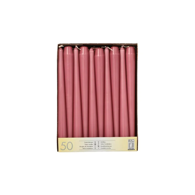 STARPAK Leuchterkerzen, 22 mm, altrosa, 50er Pack (EAN: 4002911887271)
