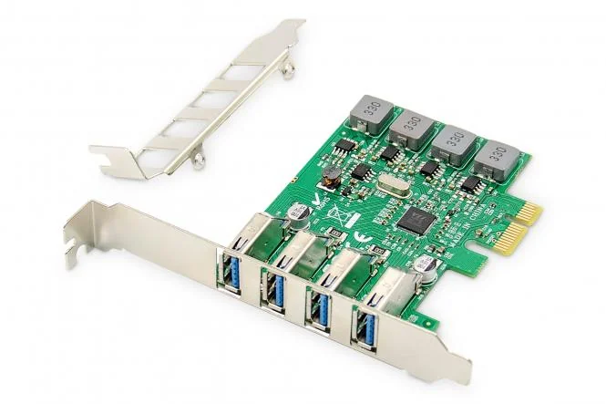 DIGITUS USB 3.0 PCI Express Add-On Karte, 4-Port (EAN: 4016032464396)