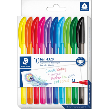 STAEDTLER Kugelschreiber ball 4320 M, 10er Kartonetui (EAN: 4007817102916)