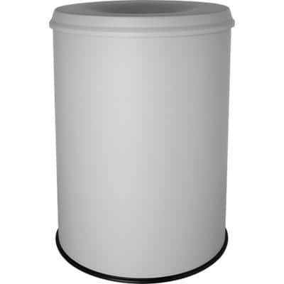 helit Stahl-Papierkorb "the guardian", 15 Liter, lichtgrau (EAN: 4012086050127)