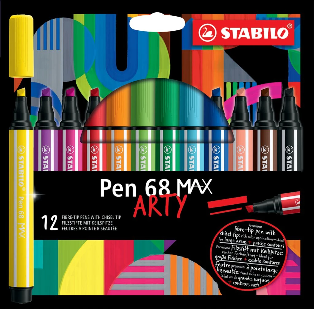 STABILO Fasermaler Pen 68 MAX, 12er Kartonetui ARTY (EAN: 4006381590013)