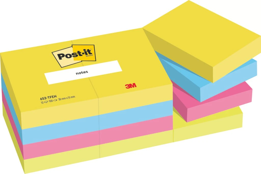 Post-it Haftnotizen notes, 51 x 38 mm, Energetic Collection (EAN: 4064035065898)