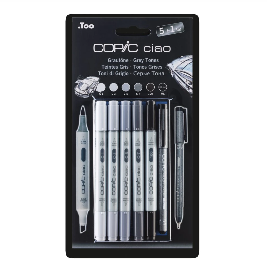 COPIC Marker ciao, 5+1 Set "Cool grey tones" (EAN: 4013695261386)
