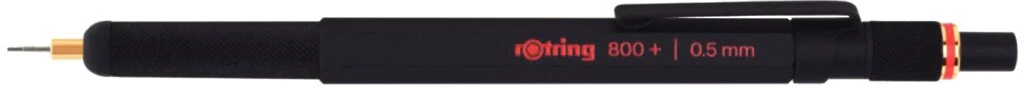 rotring Feinminen- und Eingabestift 800+, 0,5 mm, schwarz (EAN: 3501179001814)