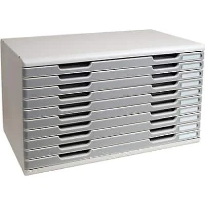 EXACOMPTA Schubladenbox MODULO A3, 10 Schübe, steingrau, lichtgrau (EAN: 9002493420762)
