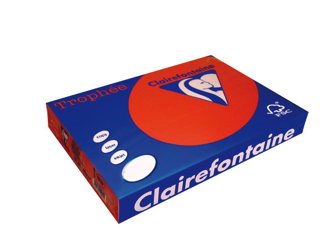 Clairefontaine Multifunktionspapier, DIN A3, korallenrot (EAN: 3329680100501)