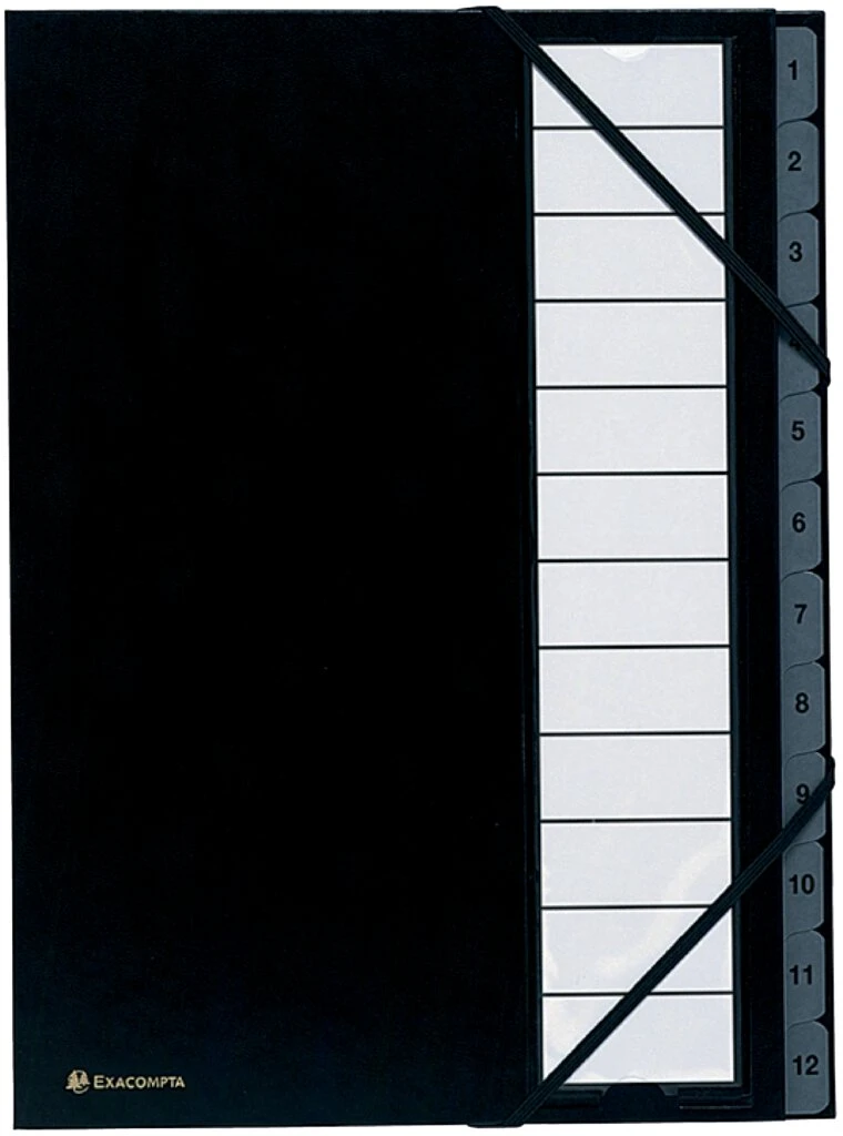 EXACOMPTA Ordnungsmappe Ordonator, A4, 12 Fächer, schwarz (EAN: 3130630560128)