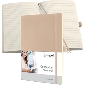 sigel Notizbuch Conceptum, DIN A4, liniert, beige (EAN: 4004360804076)