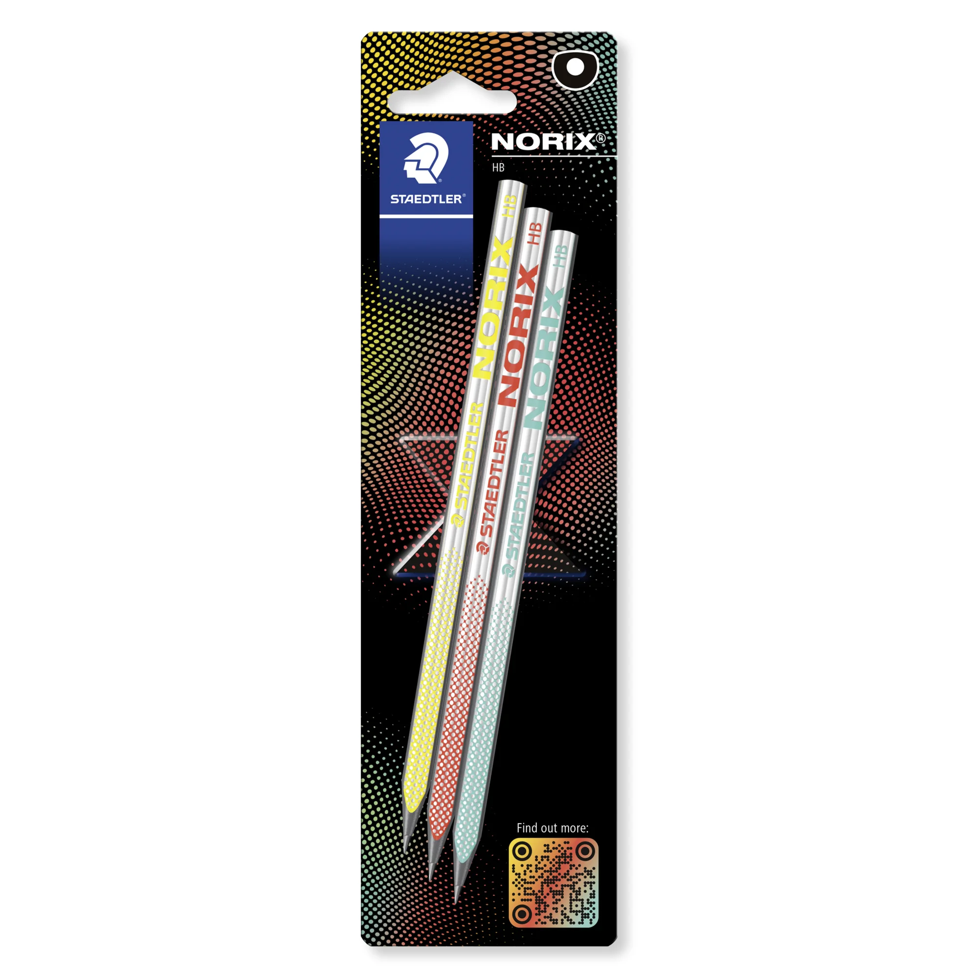 STAEDTLER Bleistift NORIX, Härtegrad: HB, 3er Blister (EAN: 4007817169179)