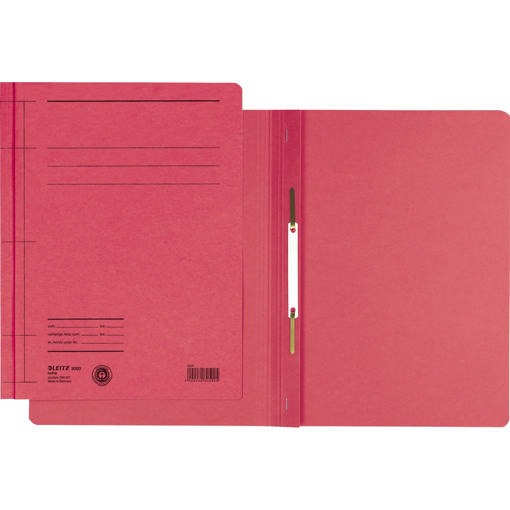 LEITZ Schnellhefter Rapid, DIN A4, Manilakarton, rot (EAN: 4002432306008)