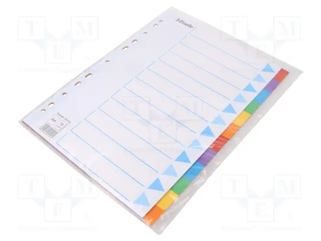 Esselte Karton-Register, blanko, A4, 12-teilig, mehrfarbig (EAN: 5902812001945)