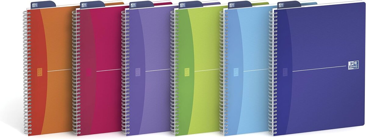 Oxford Office Spiralbuch "My Colours", DIN A4, liniert (EAN: 3020120029320)
