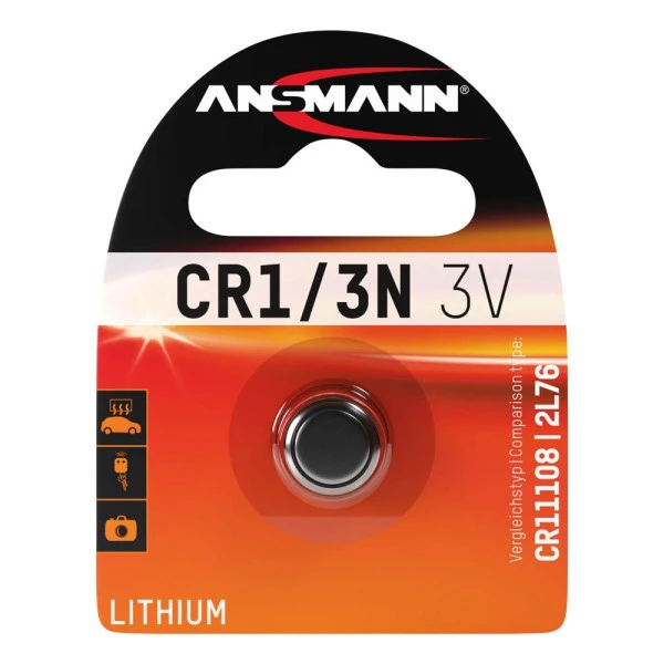 ANSMANN Lithium Knopfzelle CR1/3N, 3 Volt, 1er Blister (EAN: 4013674121953)