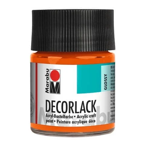 Marabu Acryllack "Decorlack", orange, 50 ml, im Glas (EAN: 4007751097798)
