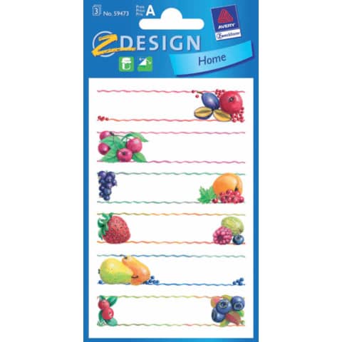 ZDesign HOME Haushalts-Etiketten "Rahmen & Obst" (EAN: 4004182594735)