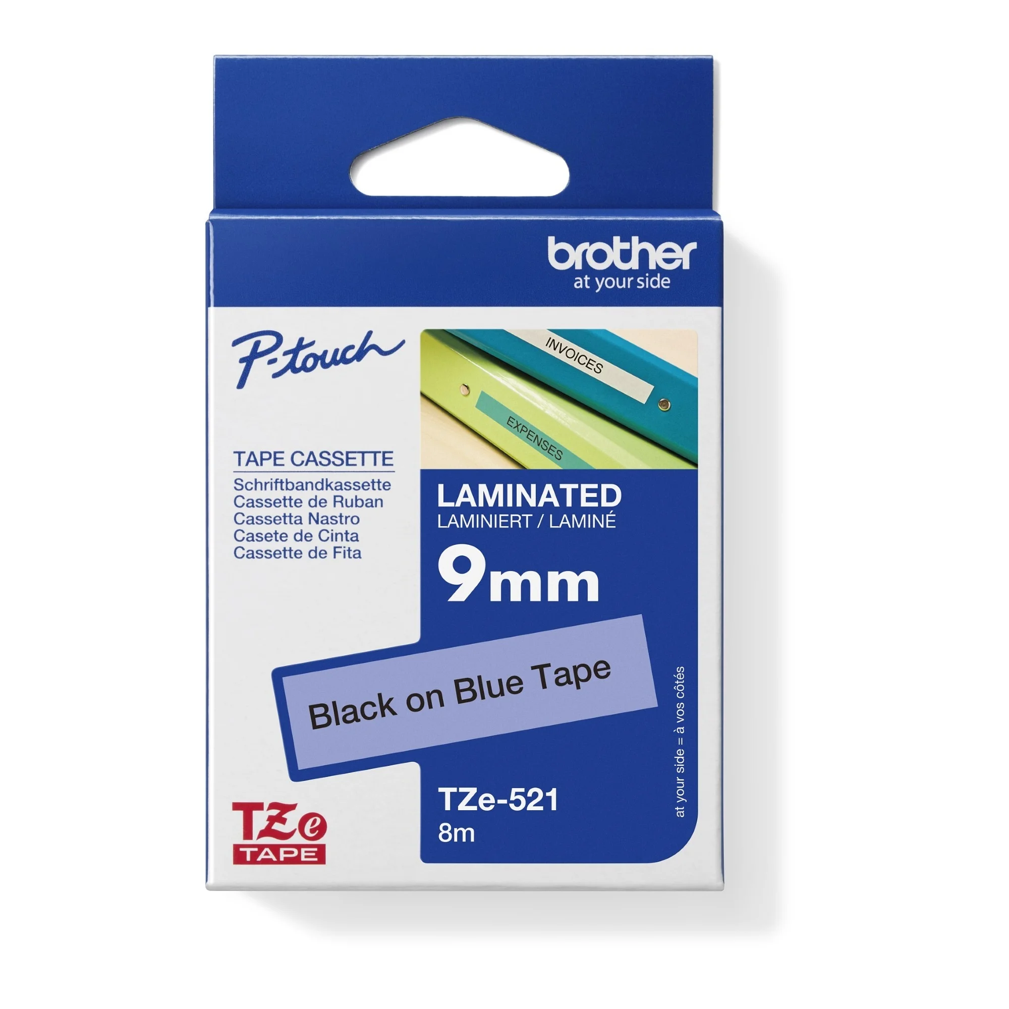 brother TZe-Tape TZe-521 Schriftbandkassette, Bandbreite:9mm (EAN: 4977766686419)