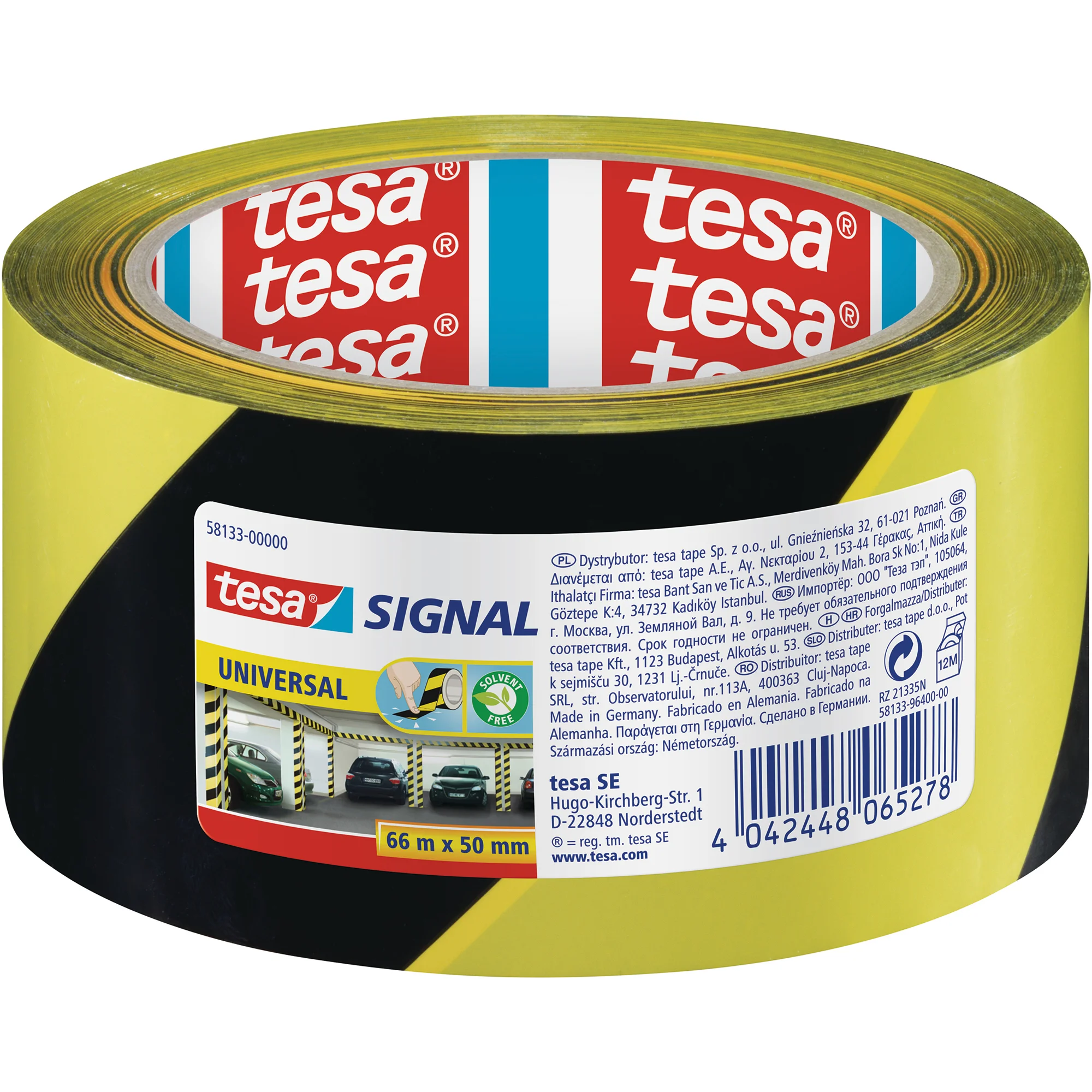 tesa Signal Markierungs- und Warnklebeband Universal, gelb/ (EAN: 4042448065278)
