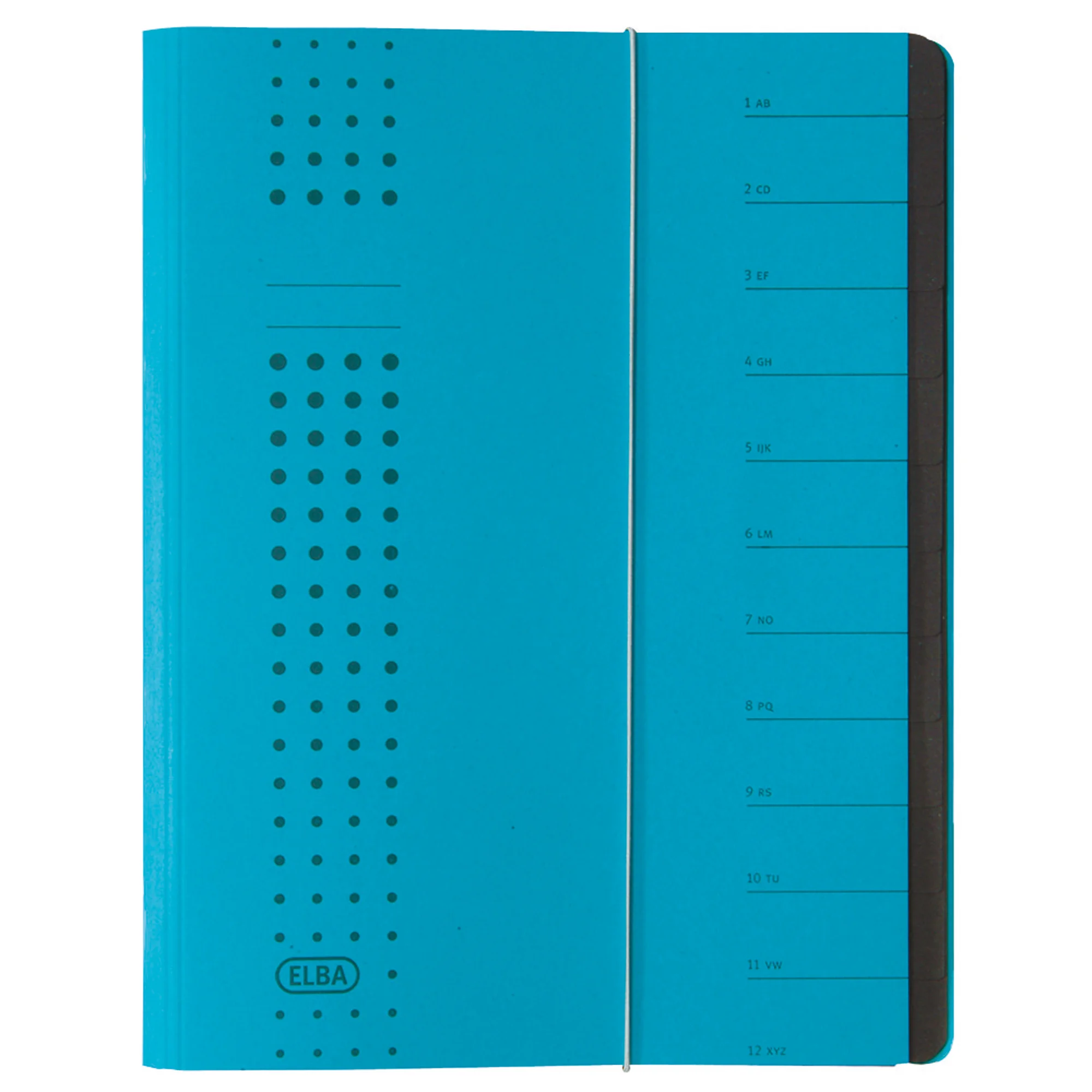 ELBA chic-Ordnungsmappe, A4, blau, mit 12 Fächern, Karton (EAN: 4002030421042)