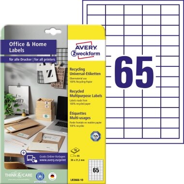 AVERY Zweckform Recycling-Universal-Etiketten Home Office (EAN: 4004182336663)