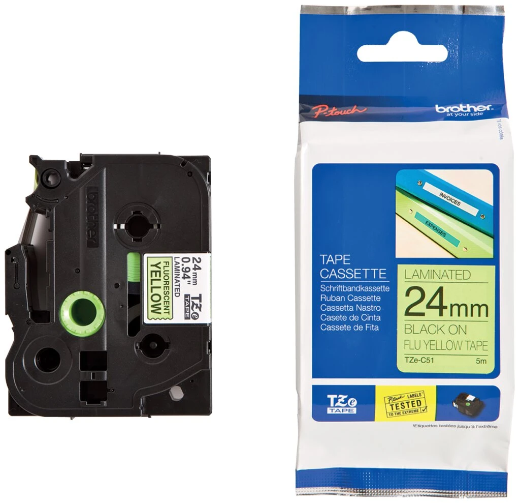 brother TZe-Tape TZe-C51 Schriftbandkassette,Bandbreite:24mm (EAN: 4977766692496)