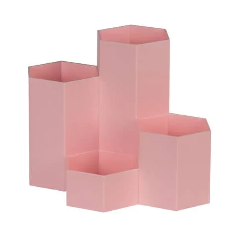 WEDO Multiköcher HONEYCOMB, 4 Fächer, PP, rosa (EAN: 4003801873145)