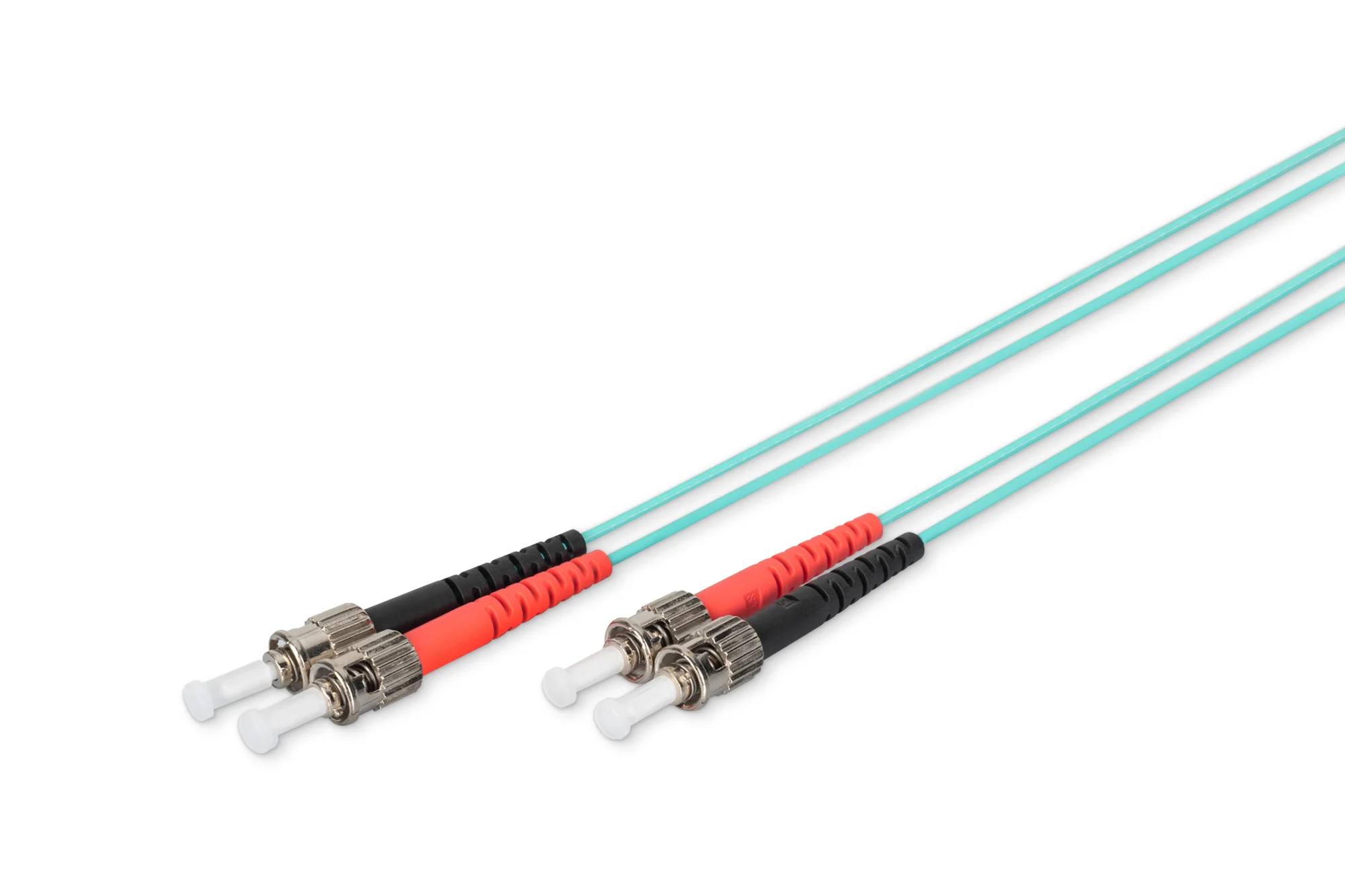 DIGITUS LWL Patchkabel, 2 x ST - 2 x ST, OM3, 1,0 m, türkis (EAN: 4016032248279)