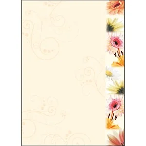 sigel Design-Papier, DIN A4, 90 g/qm, Motiv "Flowerstyle" (EAN: 4004360887499)