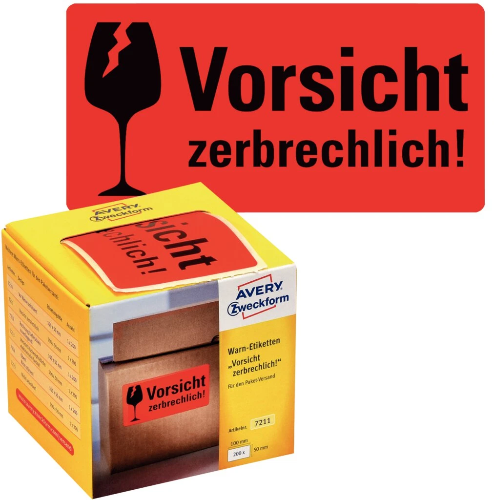 AVERY Zweckform Etikettenrolle "Vorsicht zerbrechlich!" (EAN: 4004182172117)