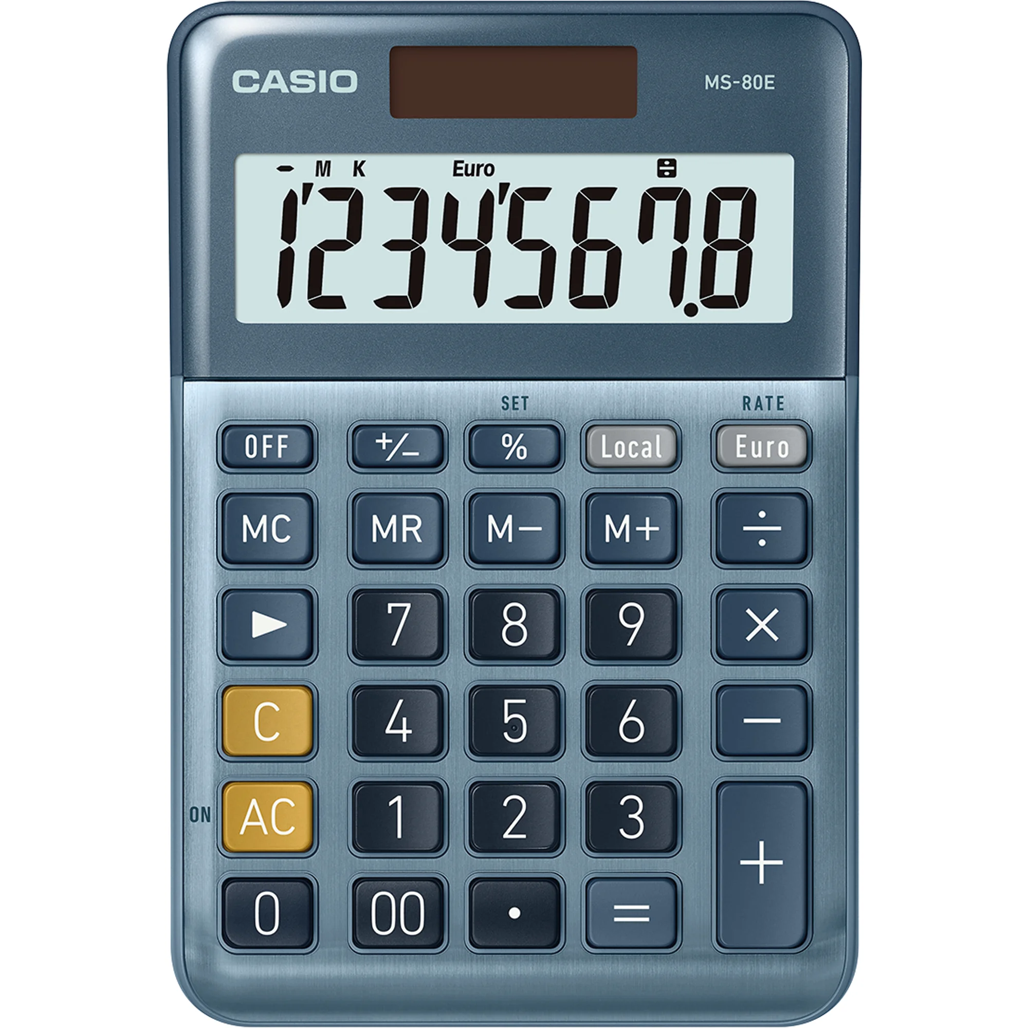 CASIO Tischrechner MS-80E, 8-stellig, silber (EAN: 4549526609909)