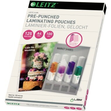 LEITZ Laminierfolientasche, DIN A4, Abheftlochung, 250 mic (EAN: 5411313338783)