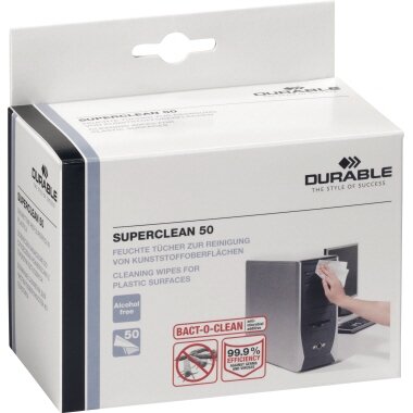 DURABLE Oberflächen-Reinigungstücher SUPERCLEAN 50, 50 Stück (EAN: 4005546503448)