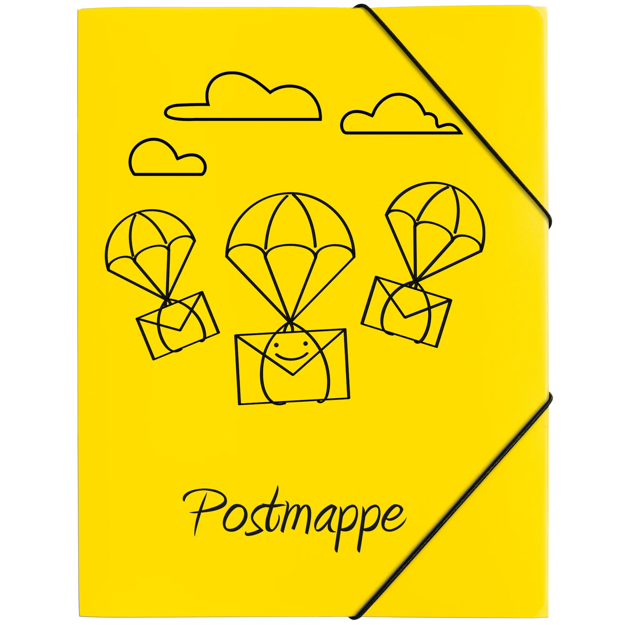 PAGNA Postmappe, DIN A4, PP, gelb, mit Motivdruck (EAN: 4009212062079)