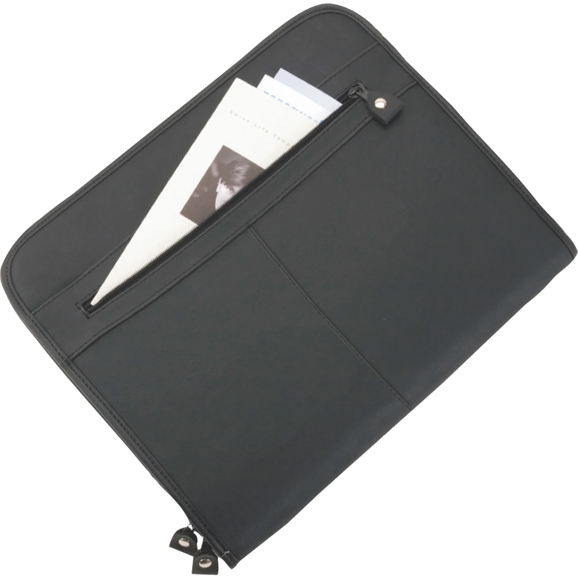 Alassio Schreibmappe "MILANO", A4, Lederimitat, schwarz (EAN: 4021068300426)