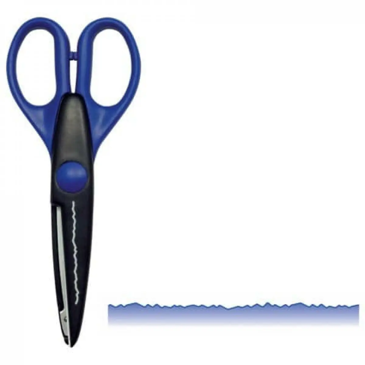 WEDO Konturenschere, Büttenschnitt, Länge: 160 mm, blau (EAN: 4003801030654)
