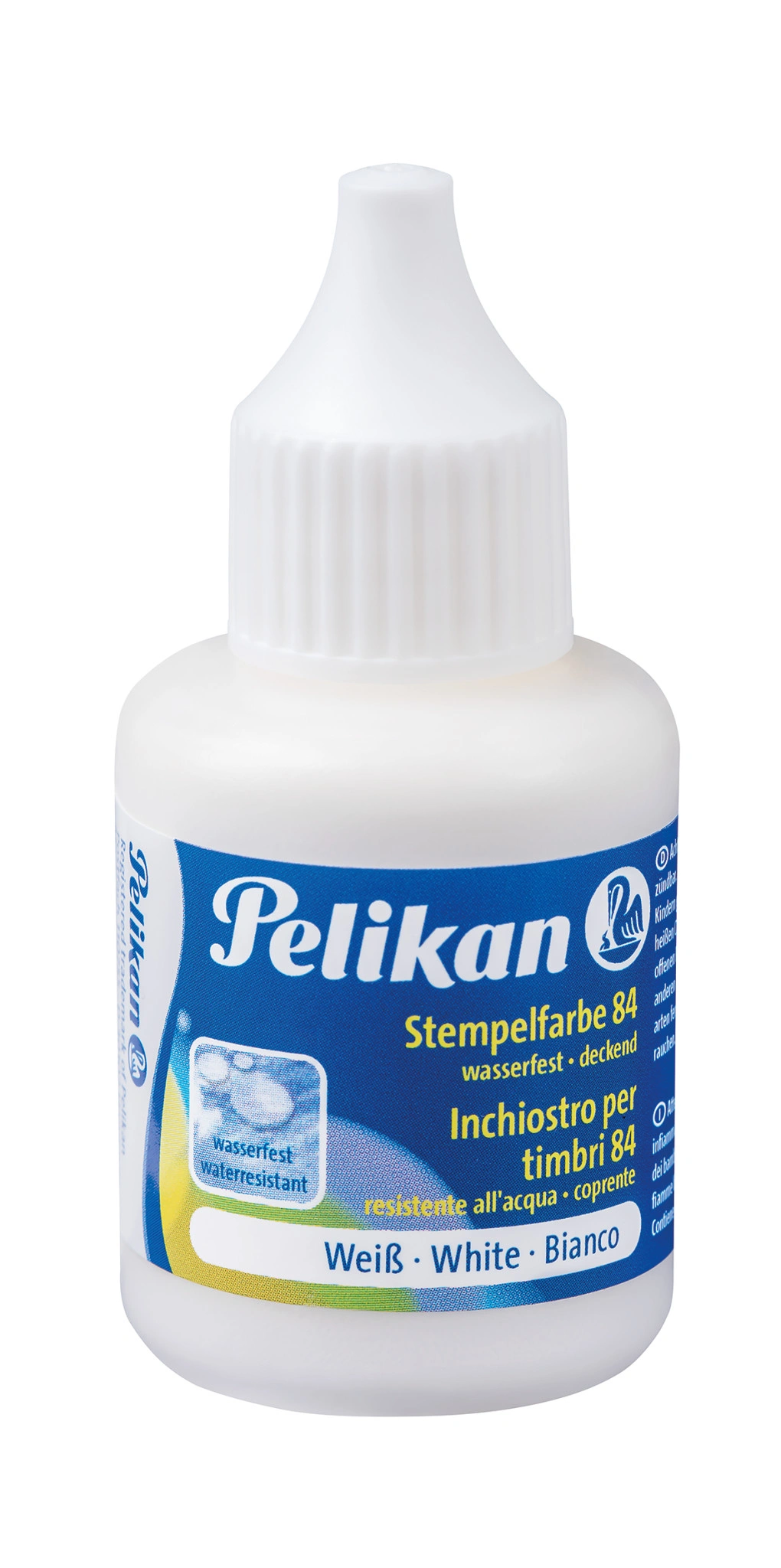 Pelikan Stempelfarbe 84, wasserfest, weiß, Inhalt: 30 ml (EAN: 4012700351500)