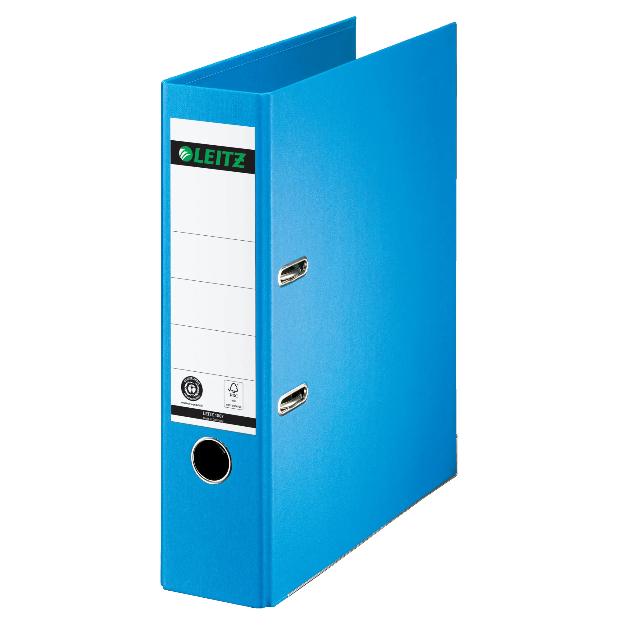 LEITZ Vollpapier-Ordner, 180 Grad, DIN A4, 80 mm, hellblau (EAN: 4002432102846)
