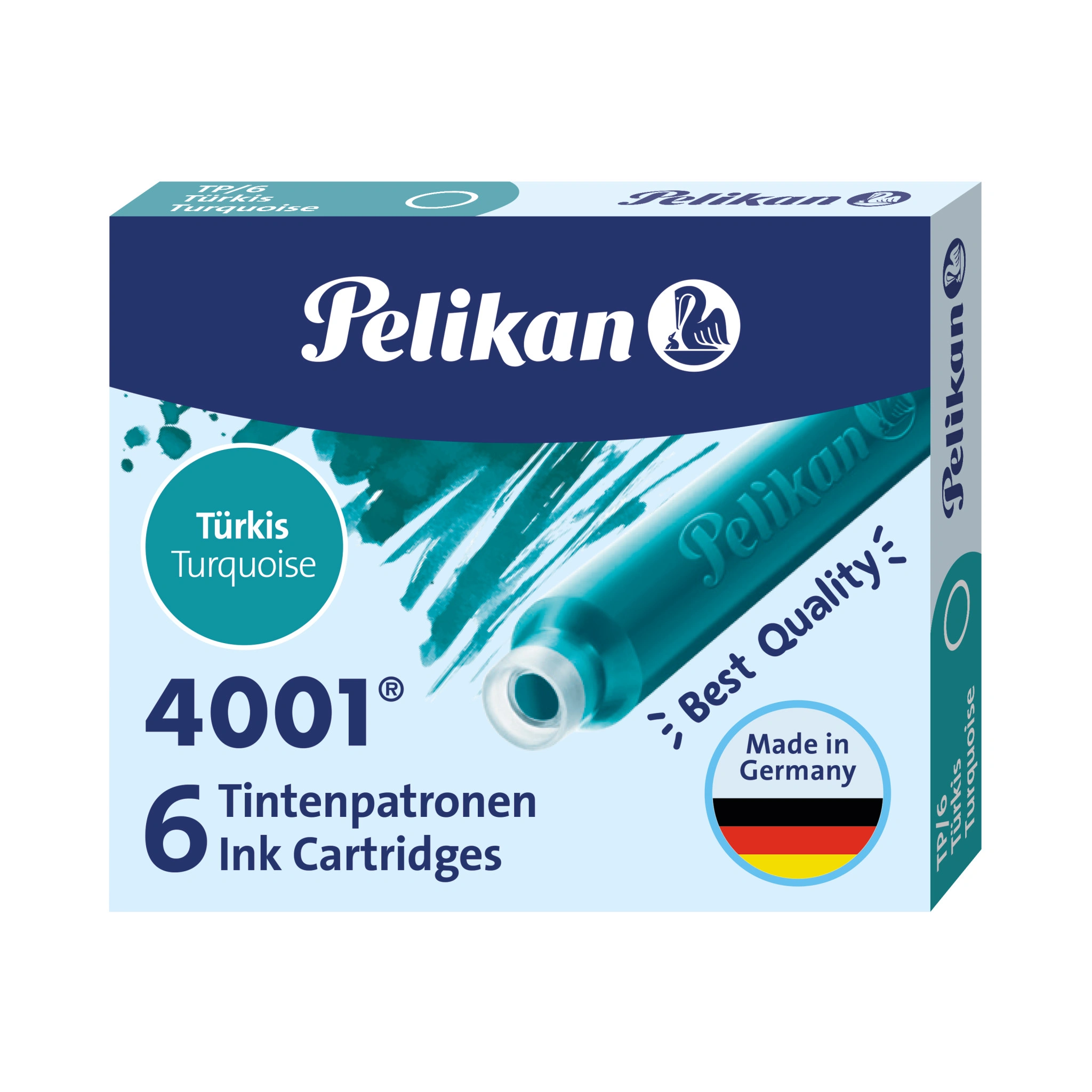 Pelikan Standard-Tintenpatronen 4001 TP/6, türkis (EAN: 4012700301703)
