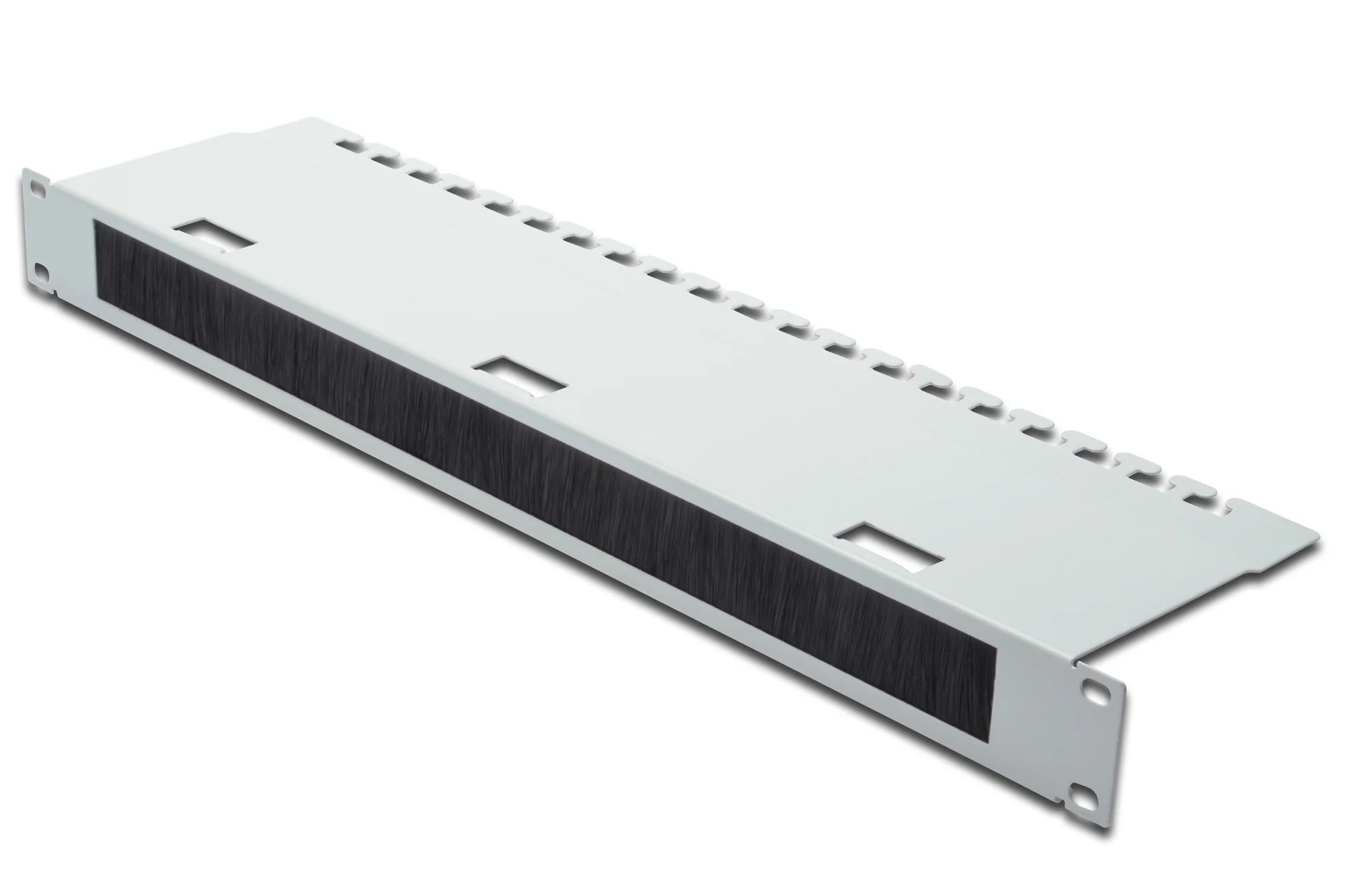 DIGITUS Durchführungspanel für Netzwerkschränke, 1 HE, lichtgrau (RAL7035) (EAN: 4016032135395)