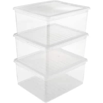 keeeper Aufbewahrungsboxen-Set "bea", 3x 18 Liter, PP, transparent (EAN: 4052396011876)