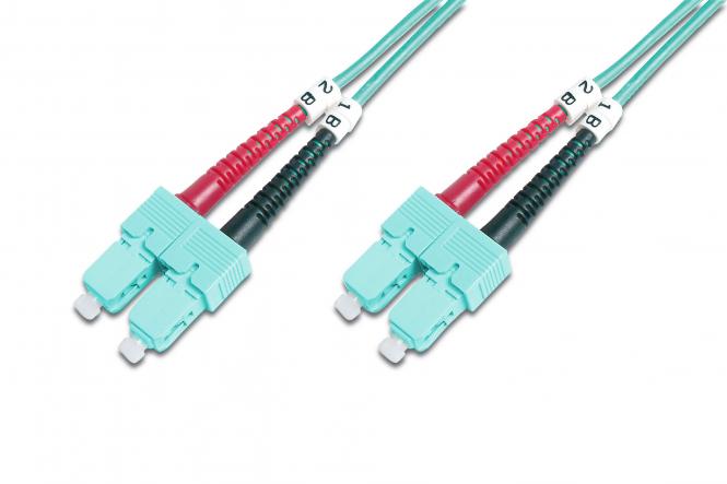 DIGITUS LWL Patchkabel, SC-Duplex - SC-Duplex, OM3, 1,0 m (EAN: 4016032248538)